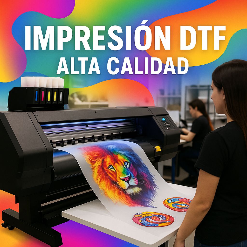 Servicio de impresion DTF prefesional con maquina i3200 imprimiendo pelicula de alta calidad en Bogota y colombia