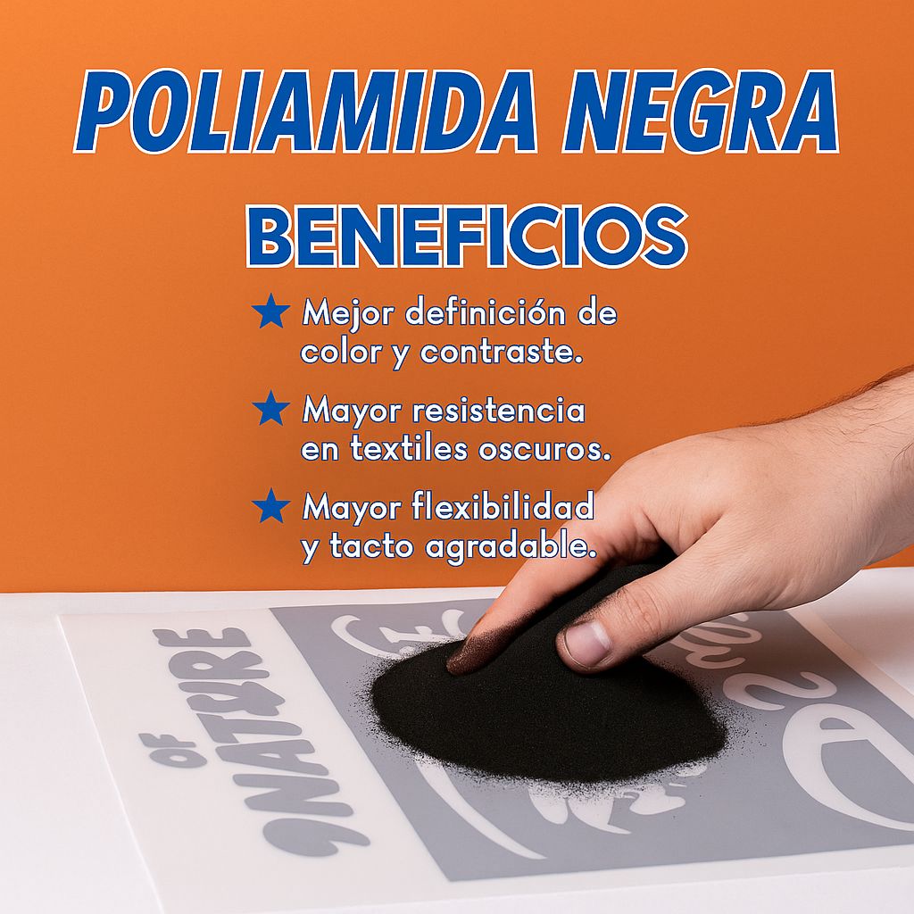 Impresión DTF con Poliamida Negra Antimigracion | Profesional Para Textiles Oscuros